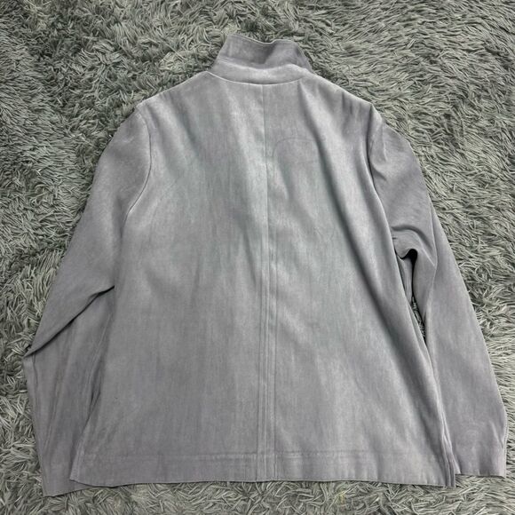 Amanda Smith Grey Button Front Shirt Size 16 - Picture 6 of 6